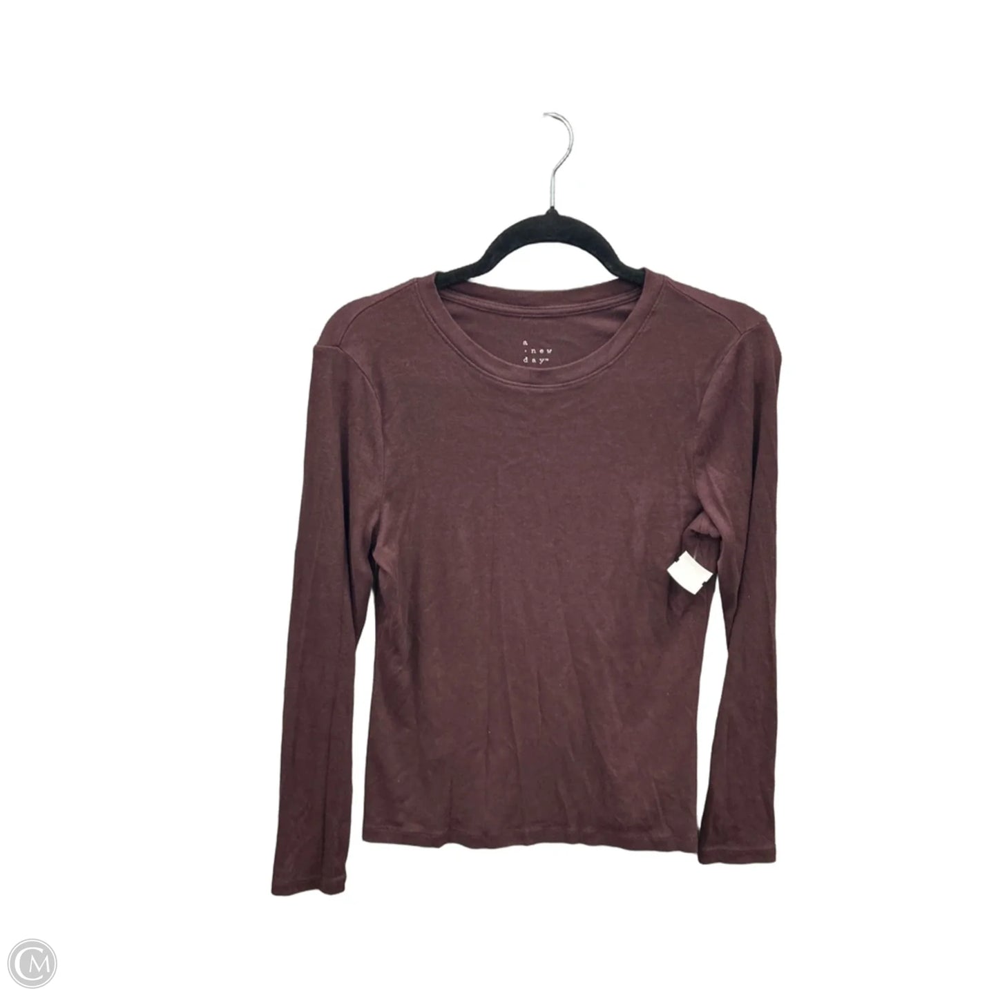 Top Long Sleeve By A New Day In Maroon, Size: M