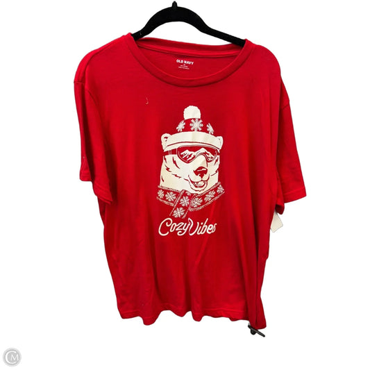 Top Short Sleeve By Old Navy In Red, Size: Xl