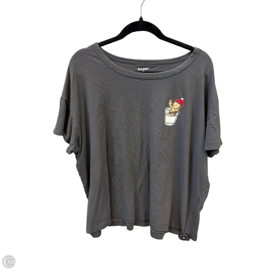 Top Short Sleeve By Old Navy In Grey, Size: Xxl