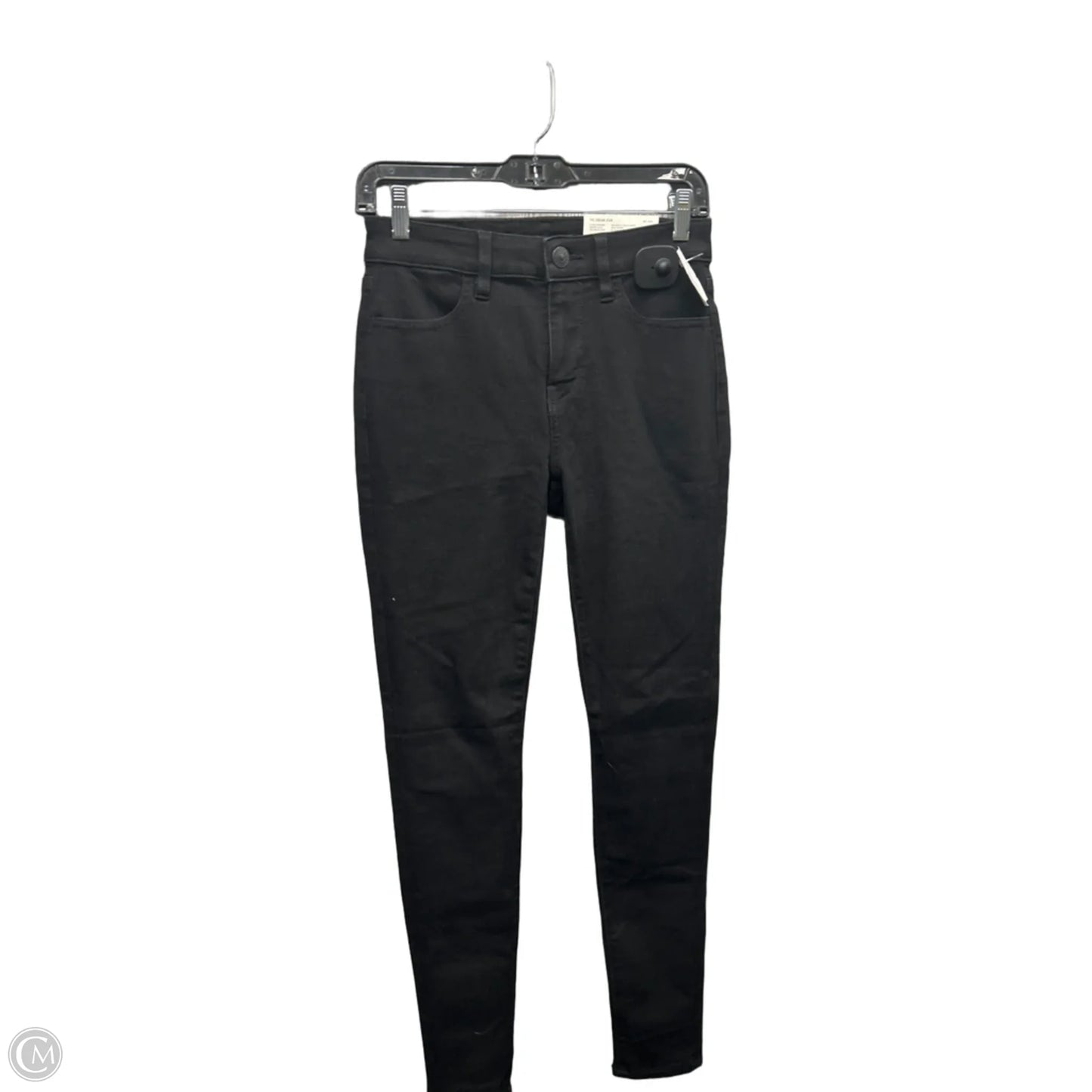 Jeans Skinny By American Eagle In Black Denim, Size: 2