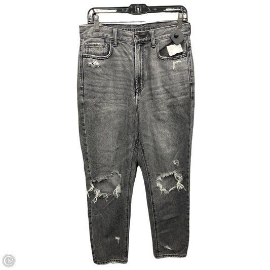 Jeans Straight By American Eagle In Grey Denim, Size: 8