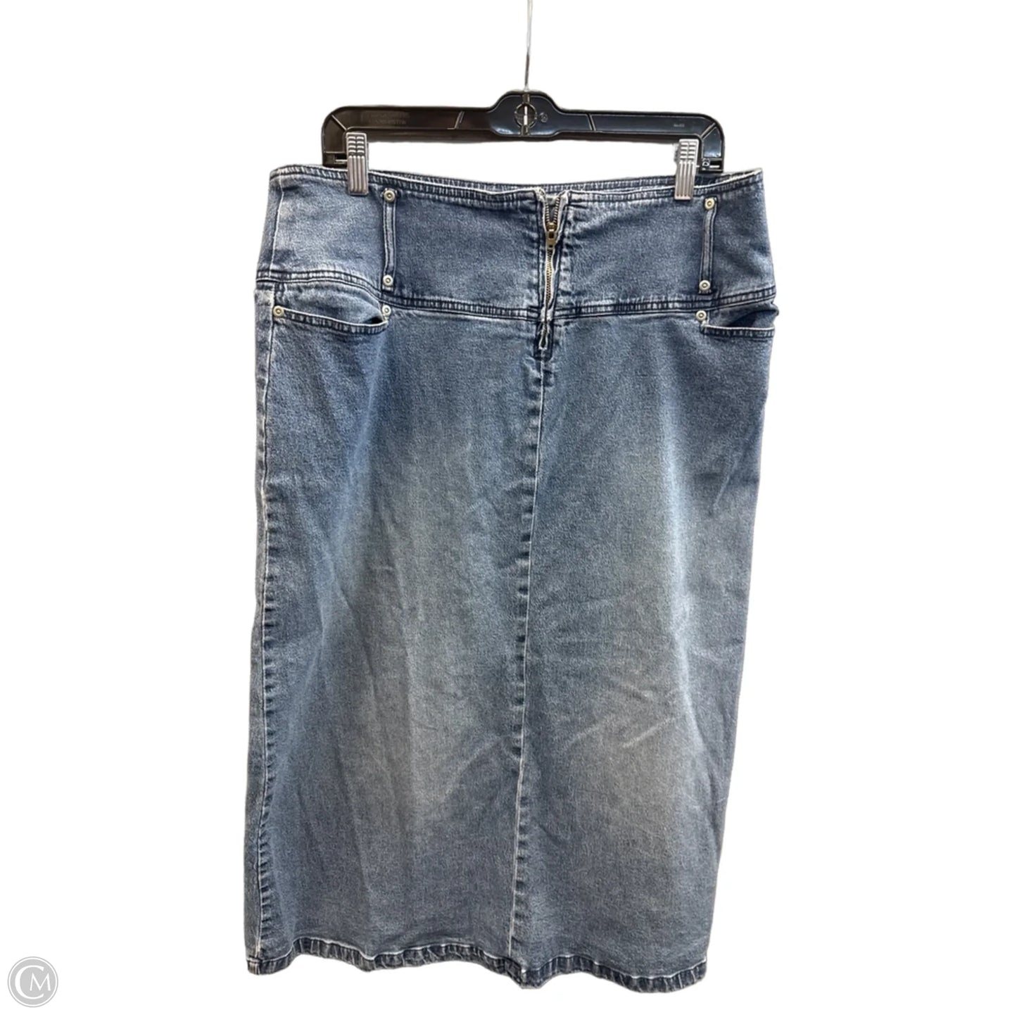 Skirt Maxi By Clothes Mentor In Blue Denim, Size: Xl