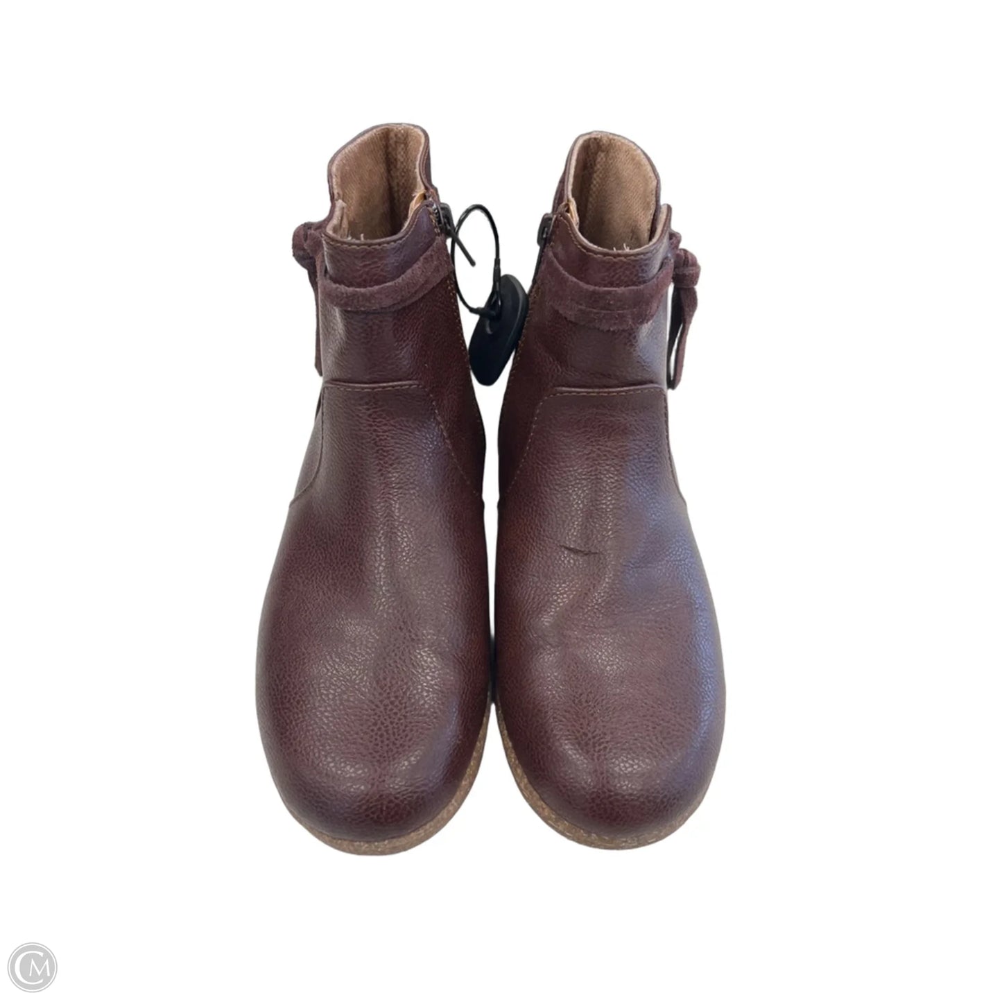 Boots Ankle Flats By Clothes Mentor In Brown, Size: 8.5