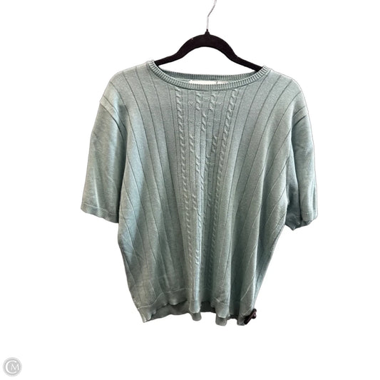Top Short Sleeve By Alfred Dunner In Green, Size: L