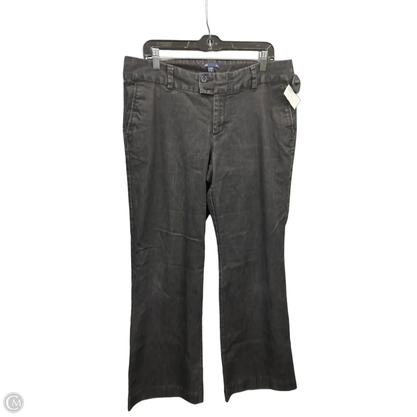 Jeans Wide Leg By Gap In Black Denim, Size: 14