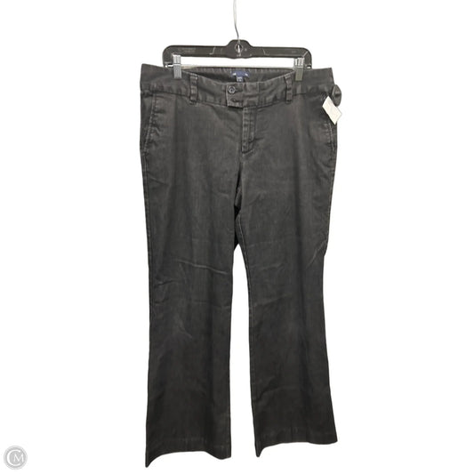 Jeans Wide Leg By Gap In Black Denim, Size: 14