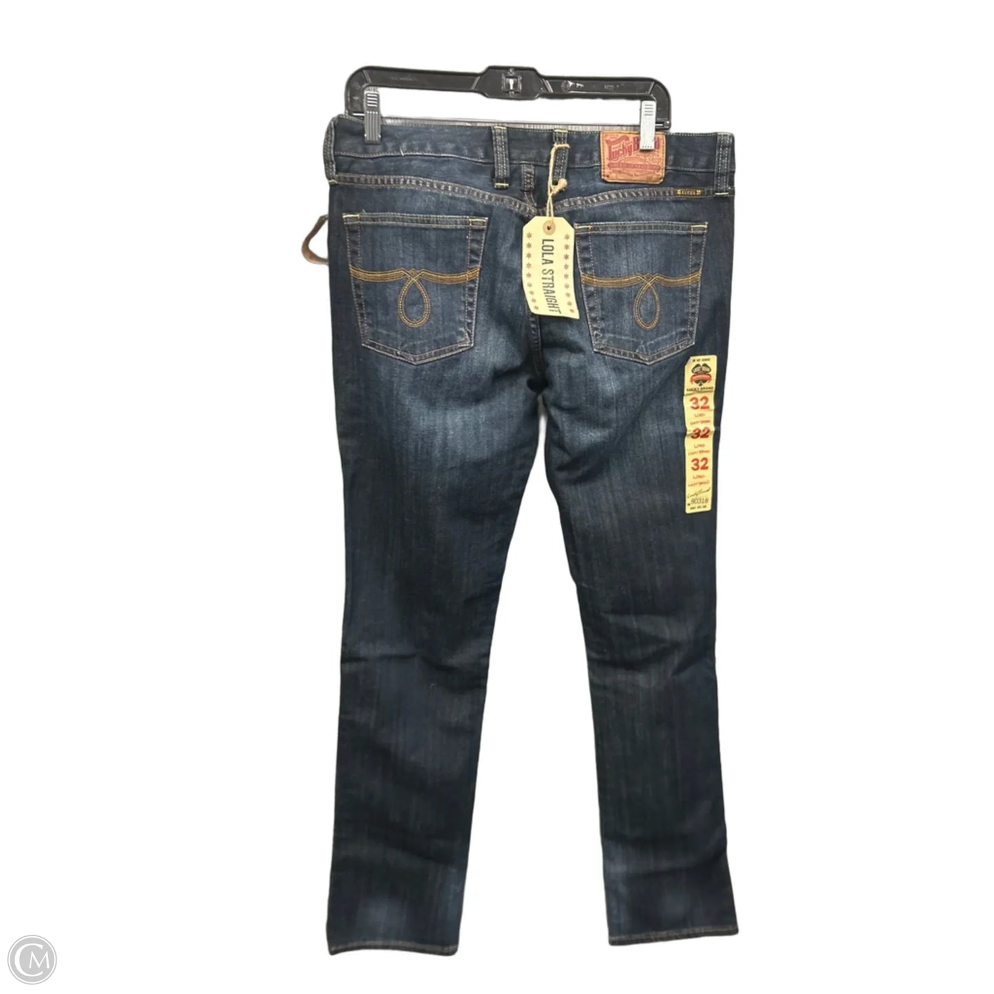 Jeans Straight By Lucky Brand In Blue Denim, Size: 14