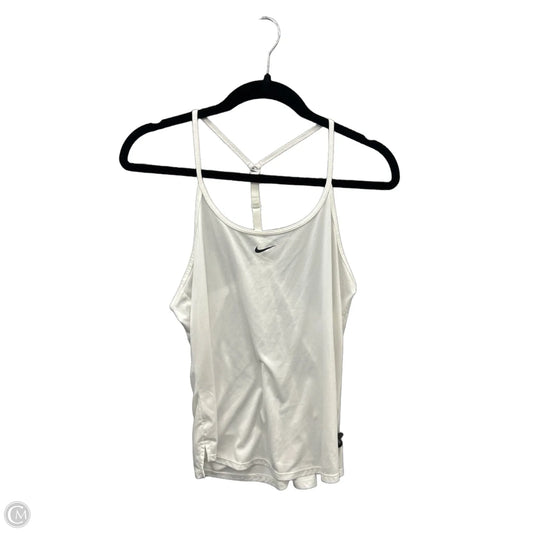 Athletic Tank Top By Nike In White, Size: M