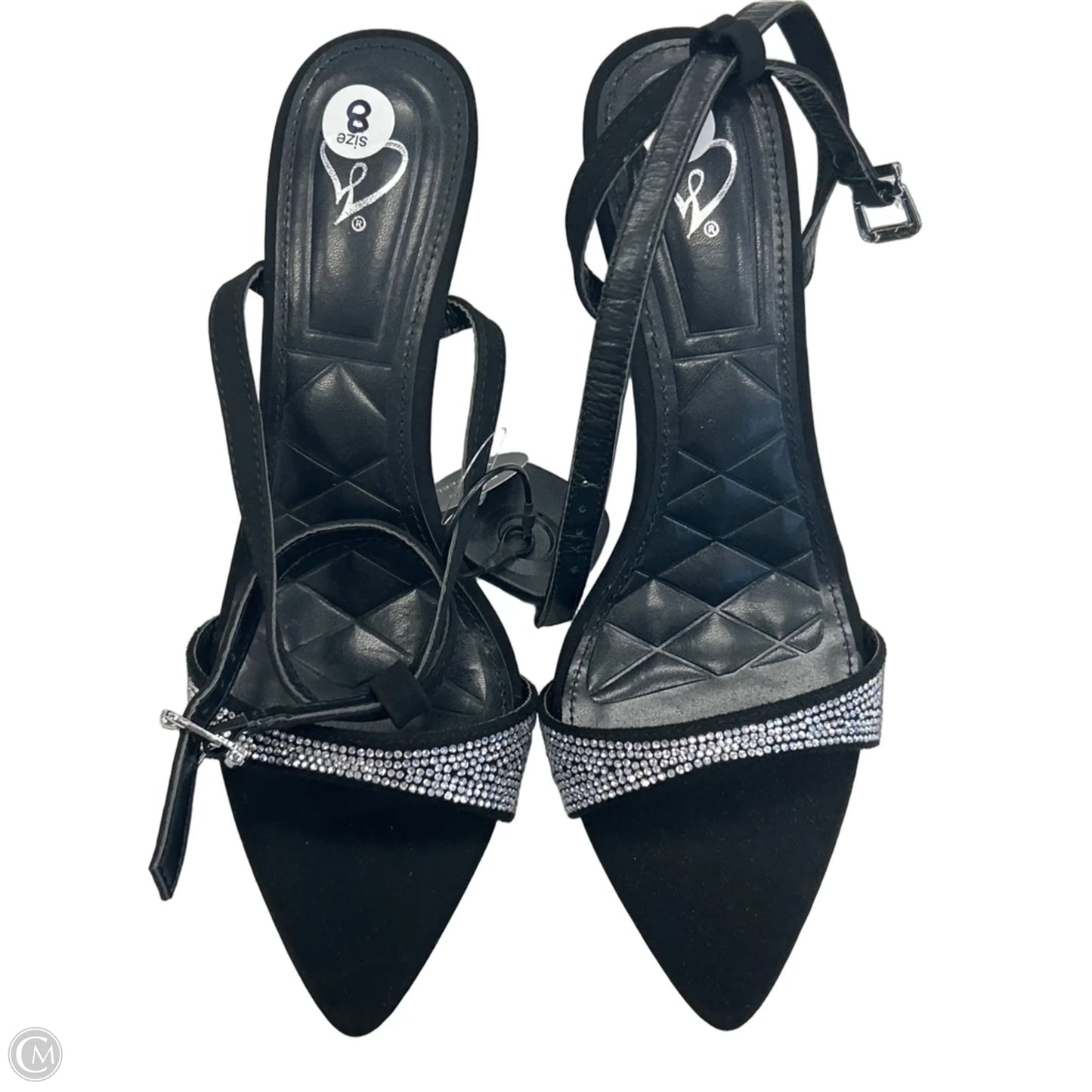 Sandals Heels Stiletto By Windsor In Black, Size: 8