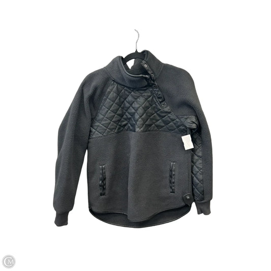 Jacket Fleece By Abercrombie And Fitch In Black & Grey, Size: S