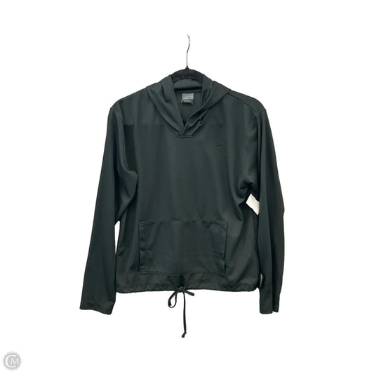 Athletic Top Long Sleeve Hoodie By Nike In Black, Size: M