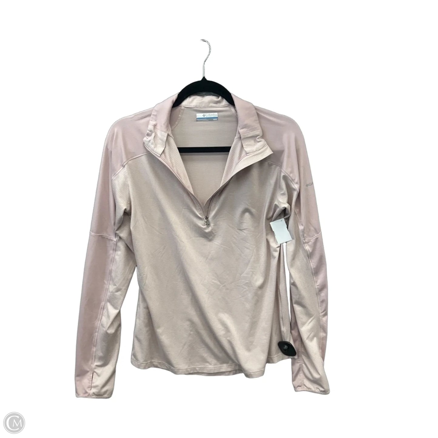 Athletic Top Long Sleeve Collar By Columbia In Pink, Size: M