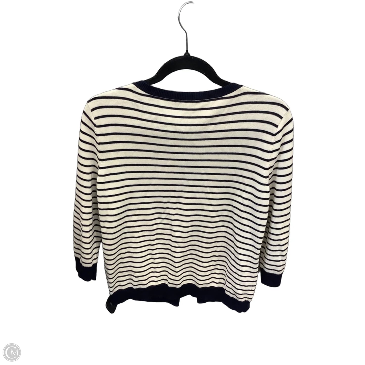 Cardigan By Talbots In Striped Pattern, Size: M
