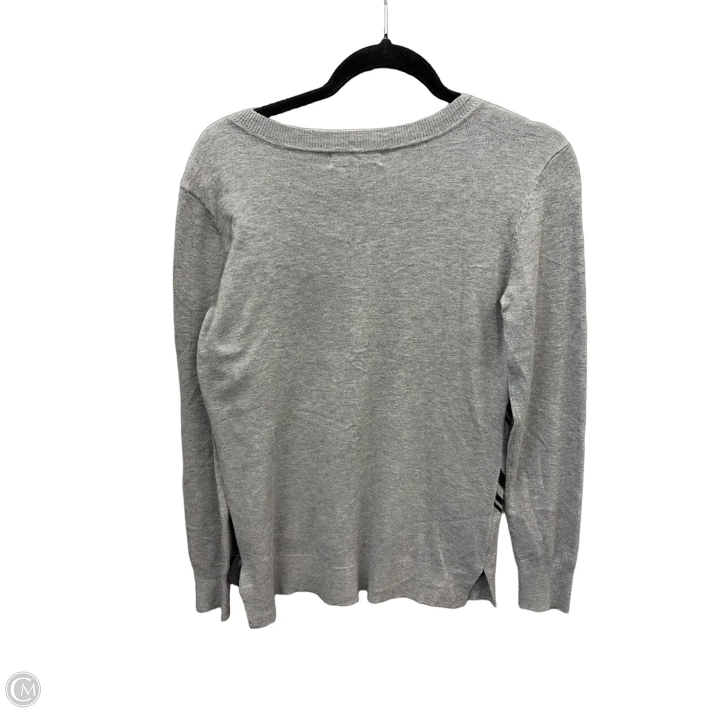 Top Long Sleeve By Liz Claiborne In Black & Grey, Size: S