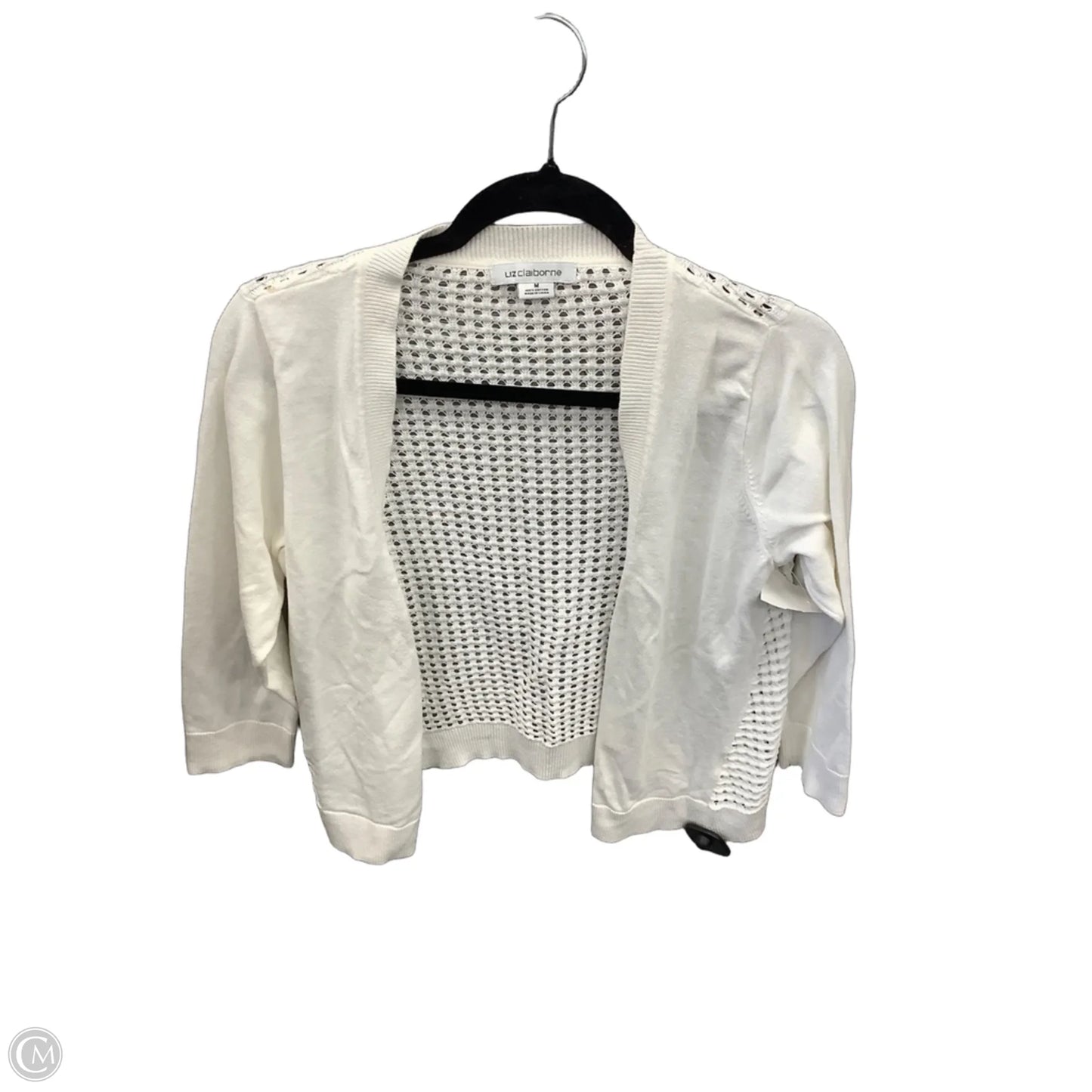 Cardigan By Liz Claiborne In White, Size: M