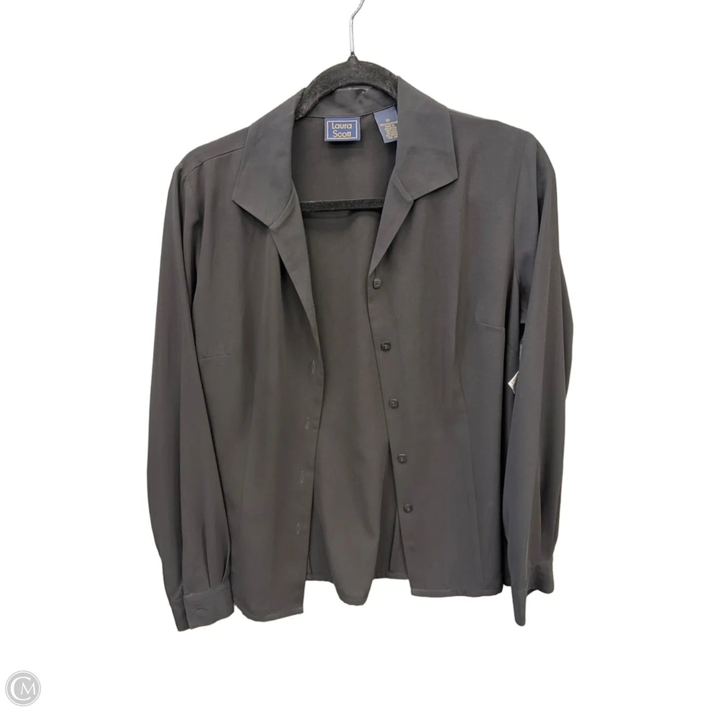 Top Long Sleeve By Laura Scott In Black, Size: M
