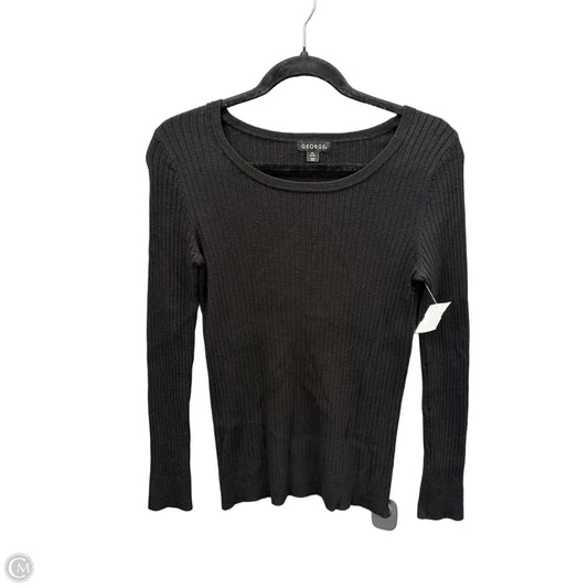 Top Long Sleeve By George In Black, Size: M