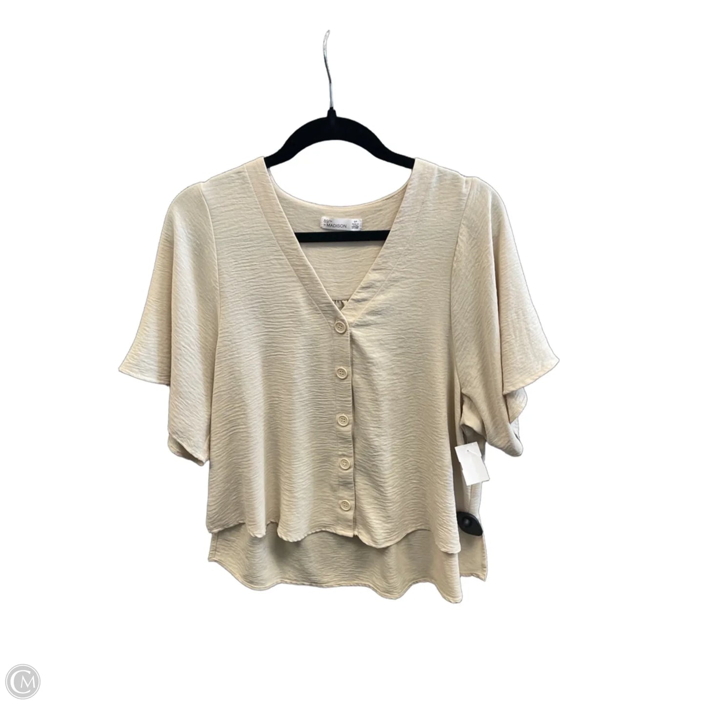 Top Short Sleeve By 89th And Madison In Tan, Size: Sp