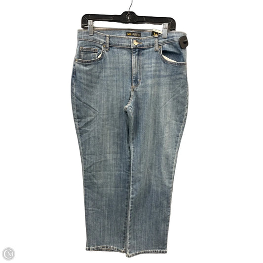 Jeans Straight By Lee In Blue Denim, Size: 12