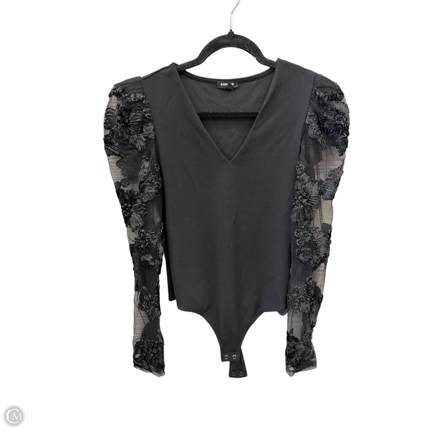 Top Long Sleeve By Express In Black, Size: S