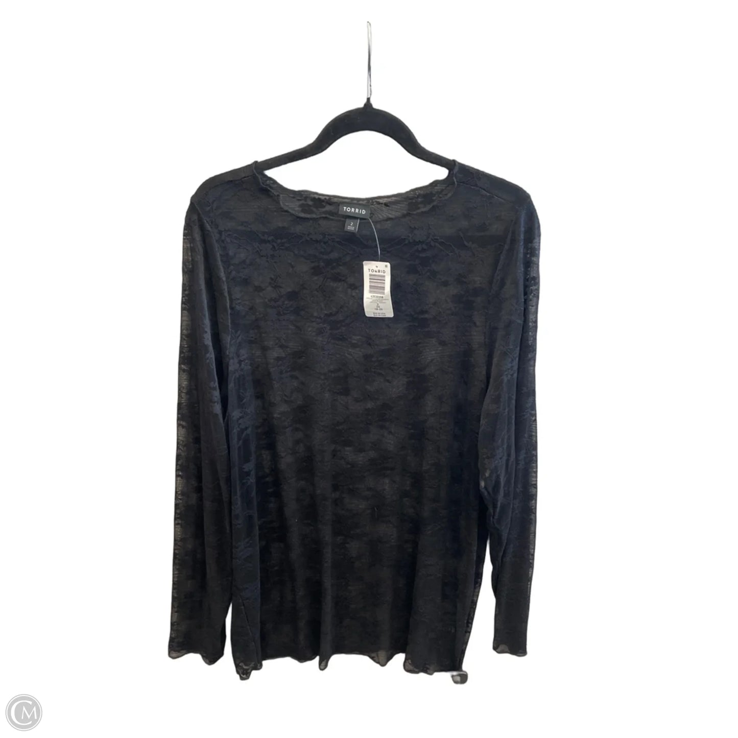 Top Long Sleeve By Torrid In Black, Size: 2x