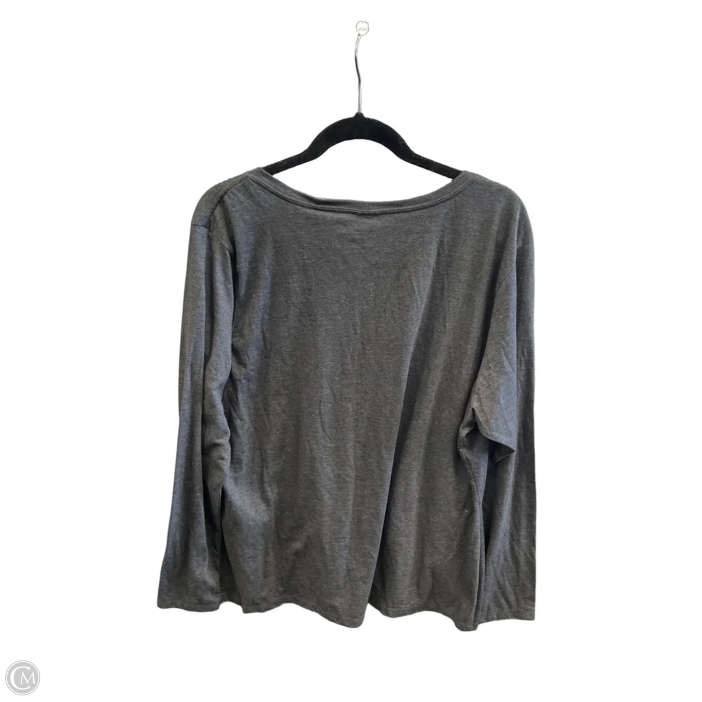 Top Long Sleeve By Fanatics In Grey, Size: 3x