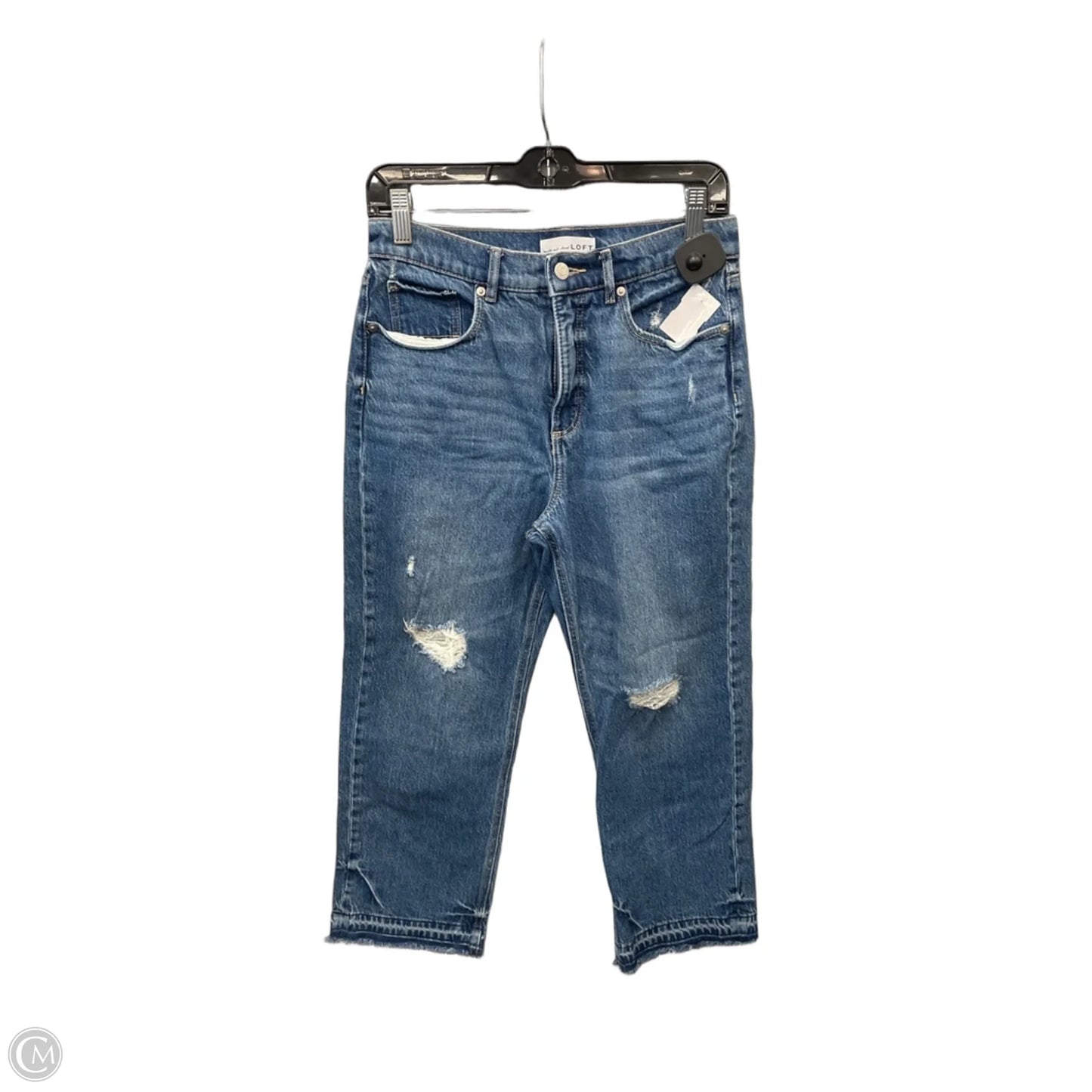 Jeans Straight By Loft In Blue Denim, Size: 6