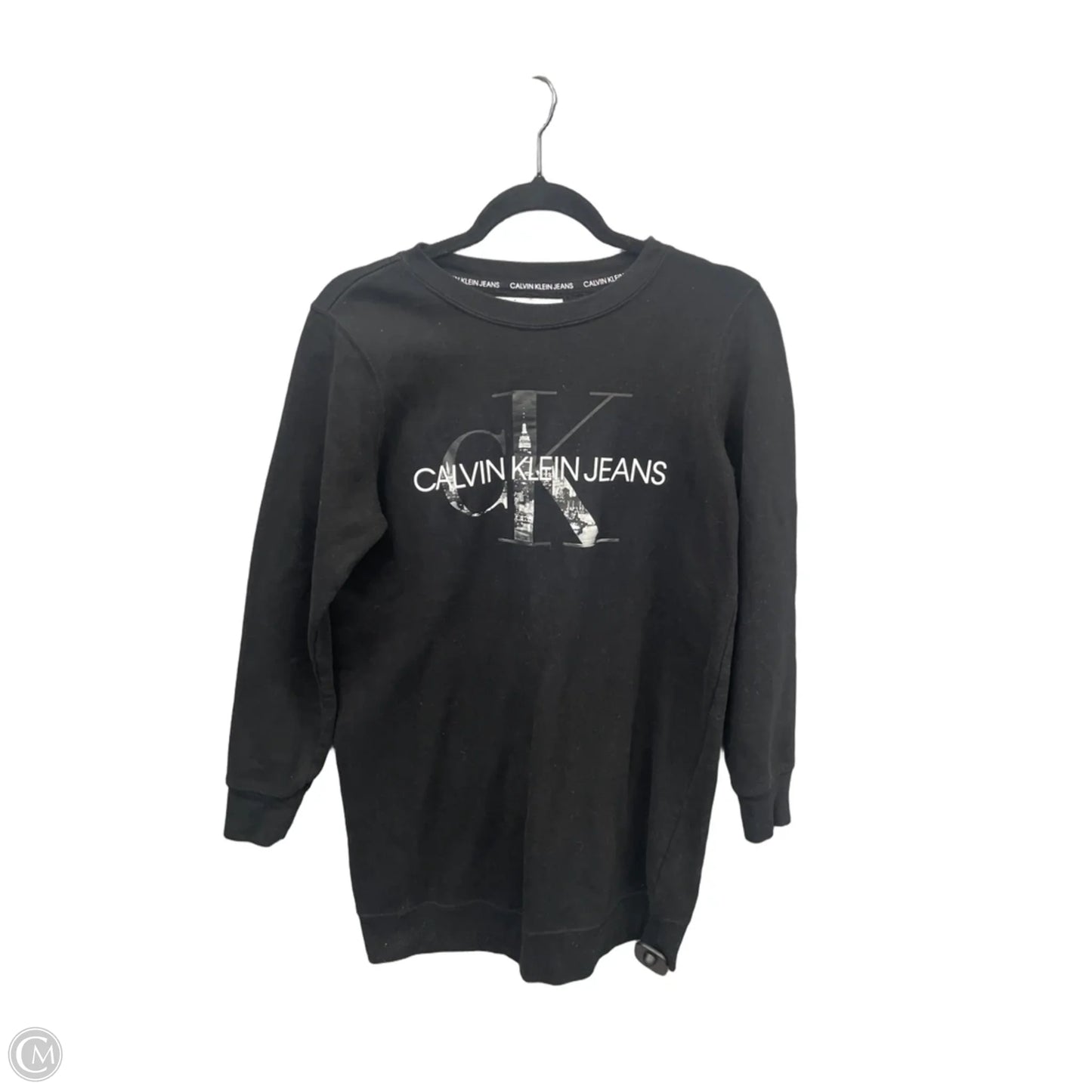 Top Long Sleeve By Calvin Klein In Black, Size: Sp
