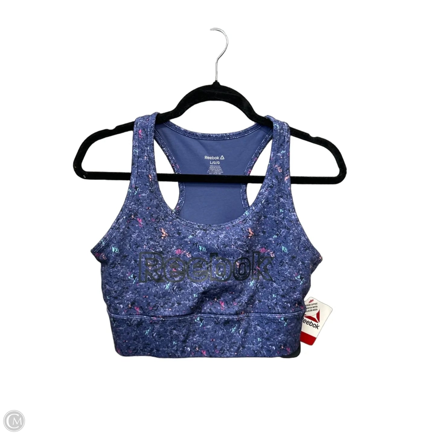 Athletic Bra By Reebok In Blue, Size: L