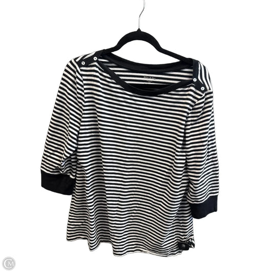 Top Long Sleeve By White Stag In Striped Pattern, Size: Xxl