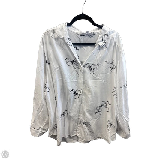 Top Long Sleeve By Jane And Delancey In Black & White, Size: 2x