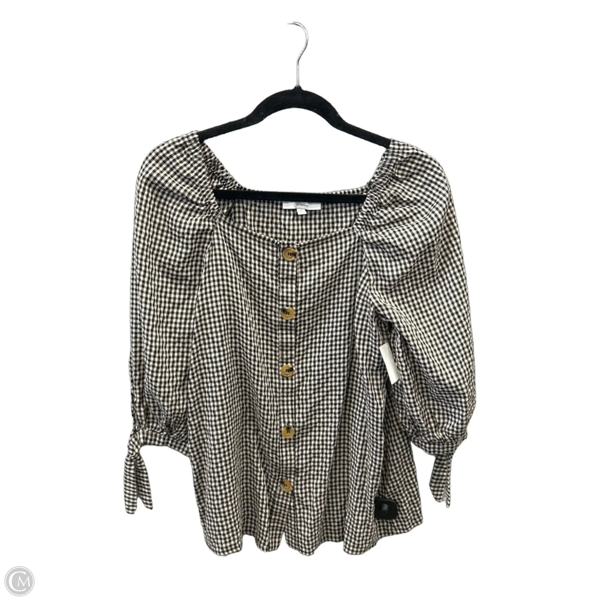 Top Long Sleeve By Hayden La In Checkered Pattern, Size: S