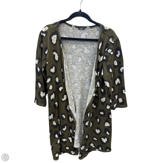 Cardigan By Clothes Mentor In Leopard Print, Size: Xl
