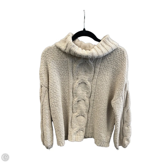 Sweater By Seven 7 In Beige, Size: M