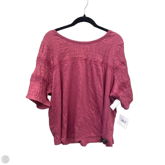 Top 3/4 Sleeve By Falls Creek In Purple, Size: 3x