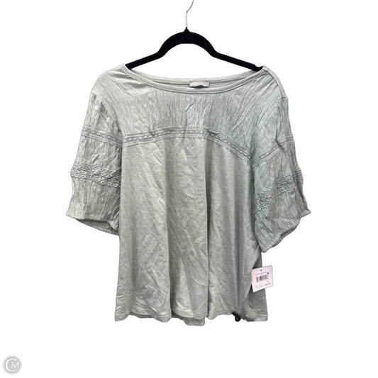 Top 3/4 Sleeve By Falls Creek In Green, Size: 2x