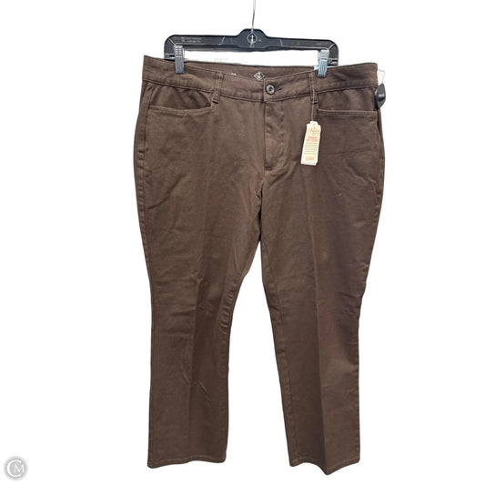 Jeans Straight By St Johns Bay In Brown, Size: 18