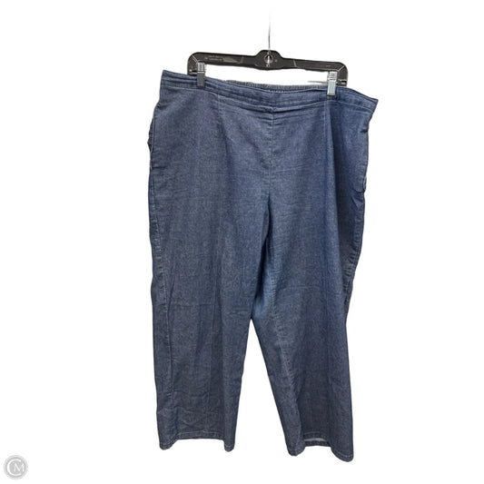Pants Wide Leg By Alfred Dunner In Blue Denim, Size: 18