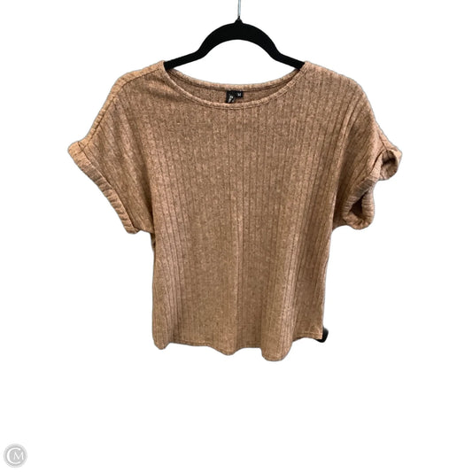 Top Short Sleeve By Automet In Brown, Size: M