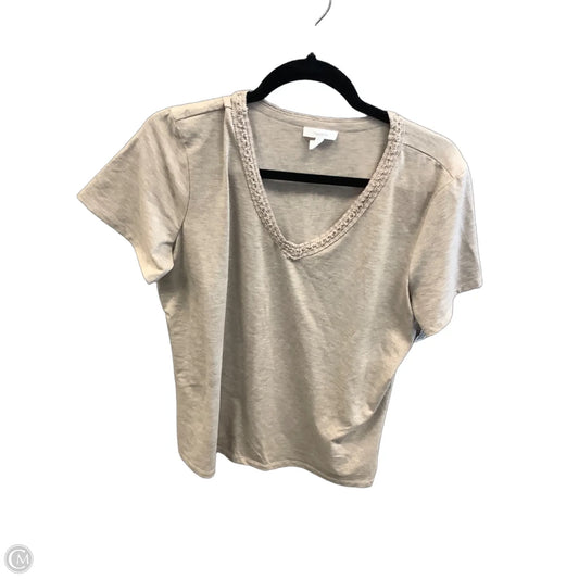 Top Short Sleeve By Maurices In Brown, Size: L