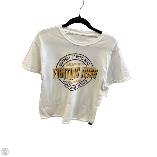 Top Short Sleeve By Clothes Mentor In White, Size: M