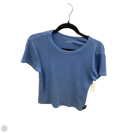 Top Short Sleeve By Old Navy In Blue, Size: L