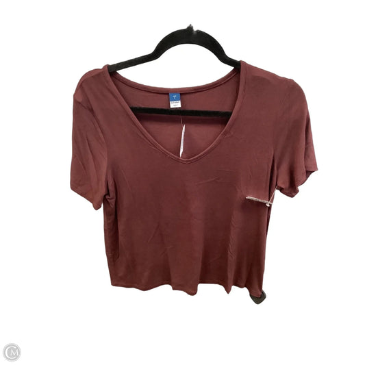 Top Short Sleeve By Old Navy In Maroon, Size: S