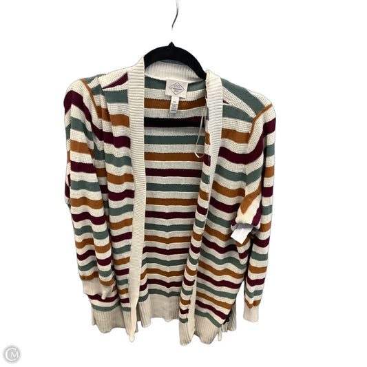Cardigan By St Johns Bay In Striped Pattern, Size: Xxl