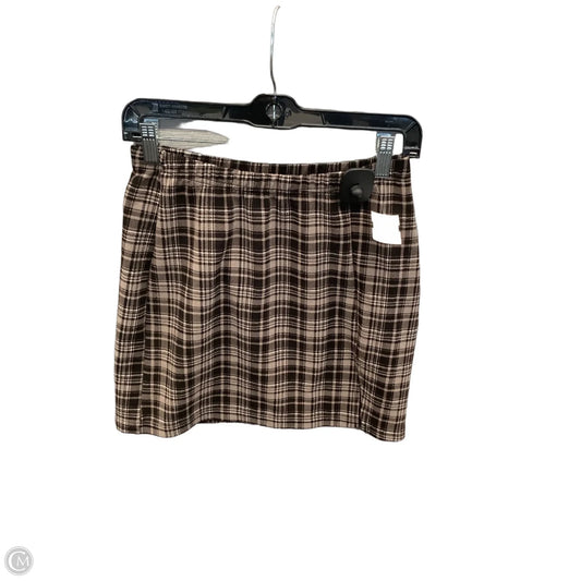Skirt Mini & Short By Shein In Plaid Pattern, Size: 12