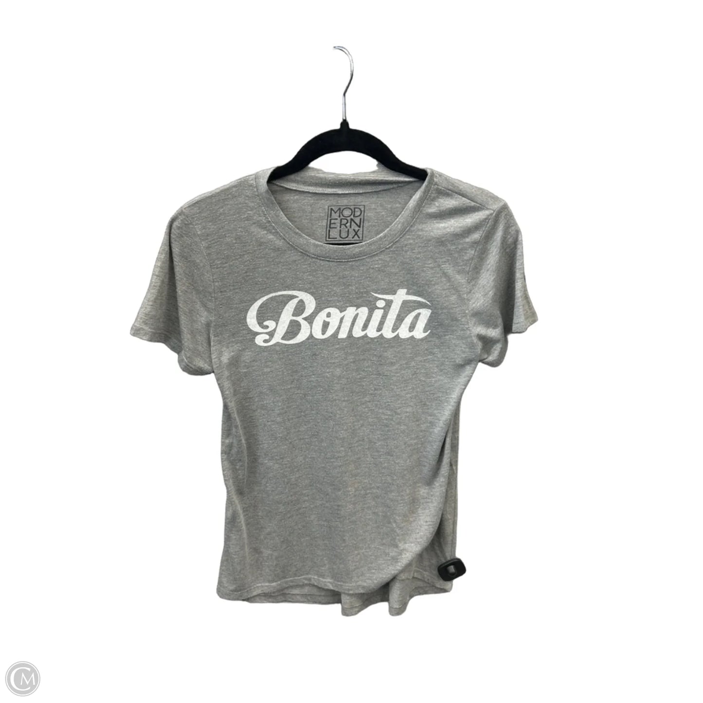 Top Short Sleeve By Modern Lux In Grey, Size: S
