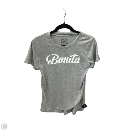Top Short Sleeve By Modern Lux In Grey, Size: S