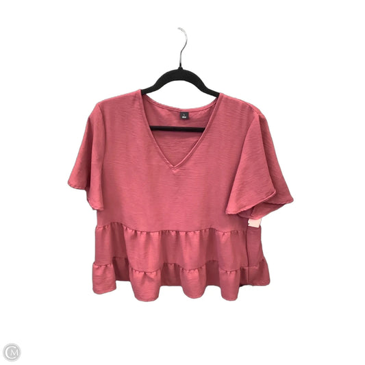 Top Short Sleeve By Clothes Mentor In Mauve, Size: L