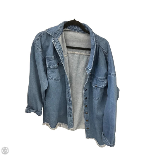 Jacket Denim By Clothes Mentor In Blue Denim, Size: Xl