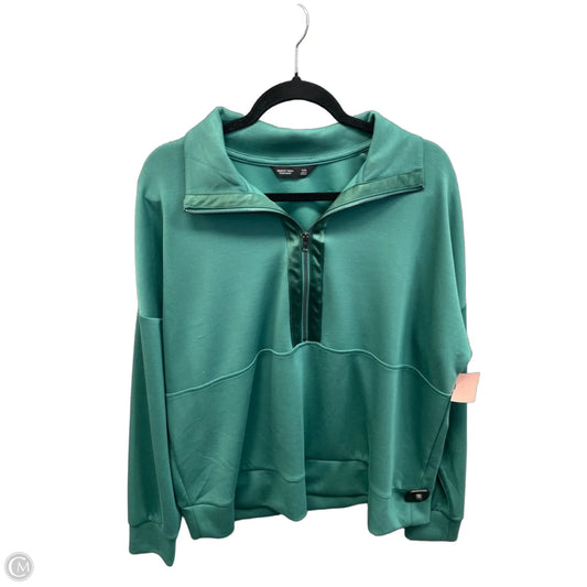 Sweatshirt Collar By Simply Vera In Green, Size: Xxl